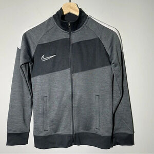 NIKE NWOT Boy Dry Fit Academy Training Jacket, Gray/Black Size M